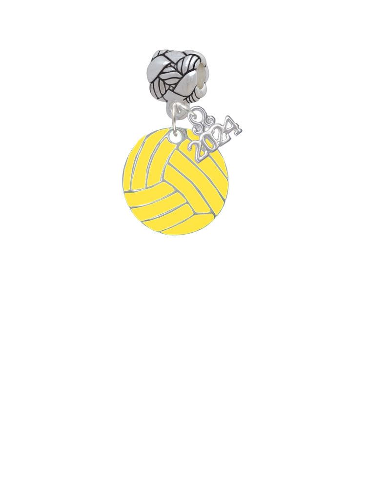 Delight Jewelry 3/4 Enamel Water Polo Ball Woven Rope Charm Bead Dangle with Year 2024 Image 2