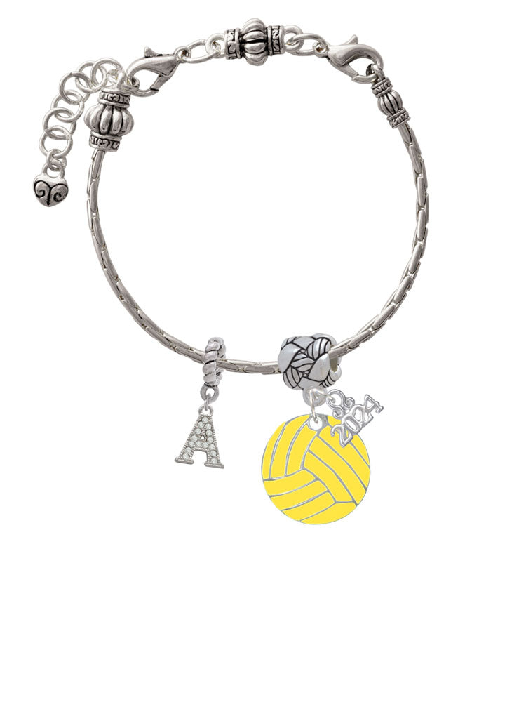 Delight Jewelry 3/4 Enamel Water Polo Ball Woven Rope Charm Bead Dangle with Year 2024 Image 3