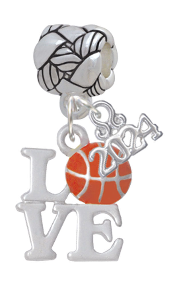 Delight Jewelry Love with Basketball Woven Rope Charm Bead Dangle with Year 2024 Image 1