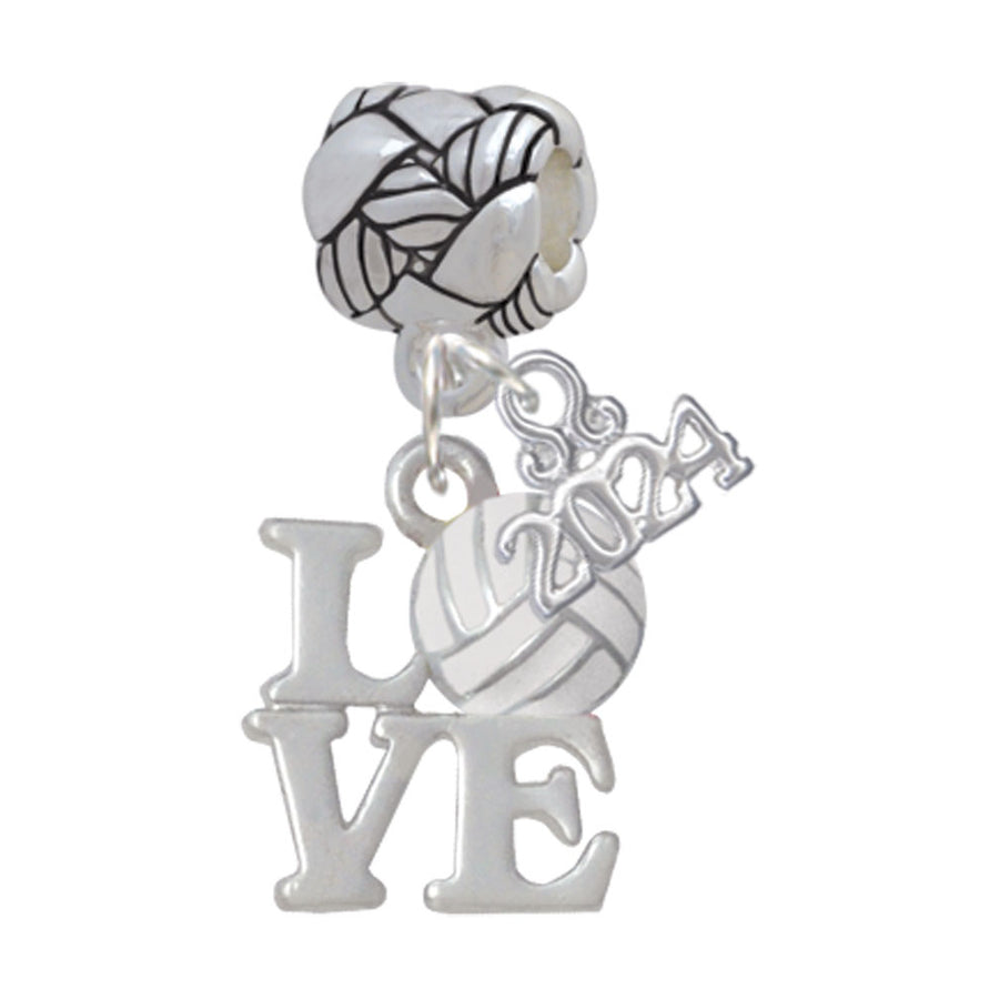 Delight Jewelry Love with Volleyball Woven Rope Charm Bead Dangle with Year 2024 Image 1