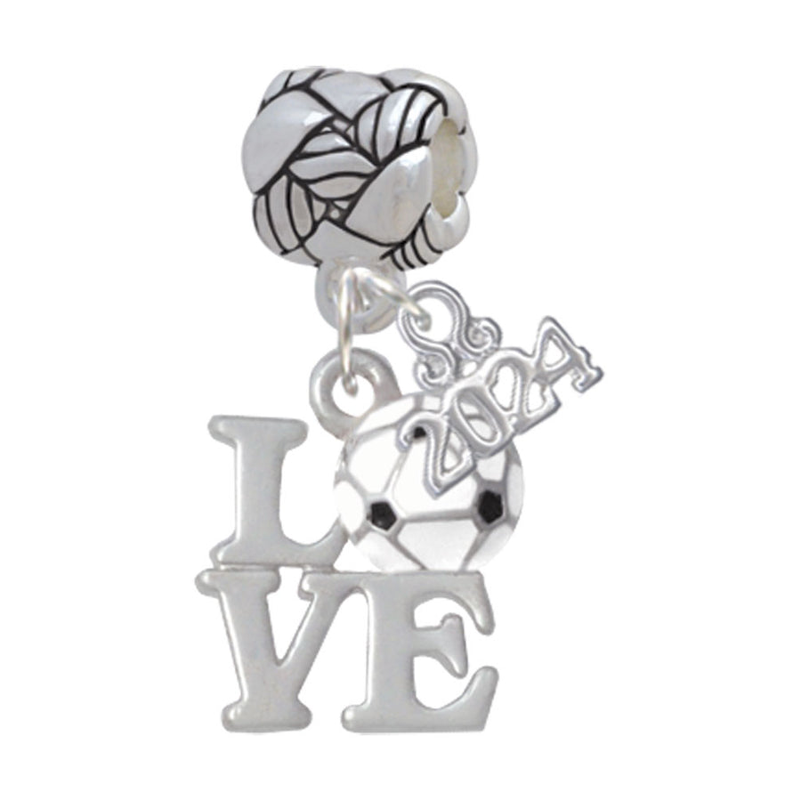 Delight Jewelry Love with Soccer Ball Woven Rope Charm Bead Dangle with Year 2024 Image 1