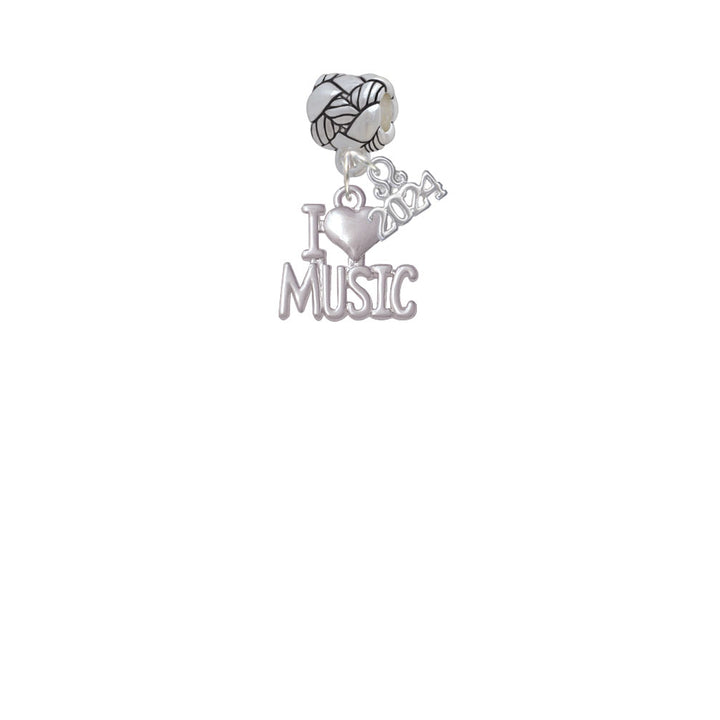 Delight Jewelry I Heart Music Woven Rope Charm Bead Dangle with Year 2024 Image 2