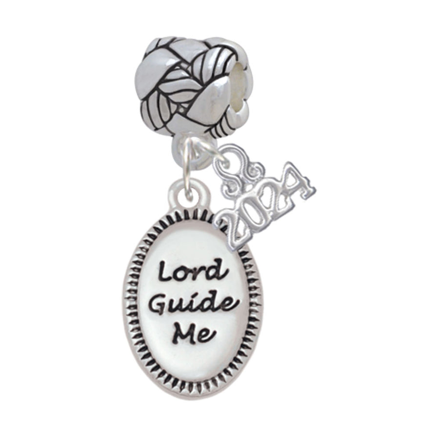 Delight Jewelry Silvertone Lord Guide Me Woven Rope Charm Bead Dangle with Year 2024 Image 1
