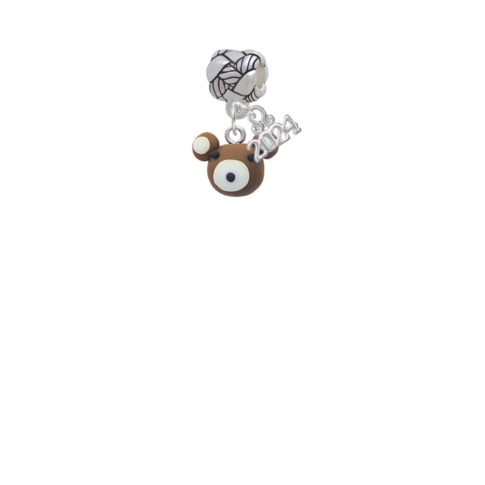 Delight Jewelry Fimo Clay Teddy Bear Woven Rope Charm Bead Dangle with Year 2024 Image 2