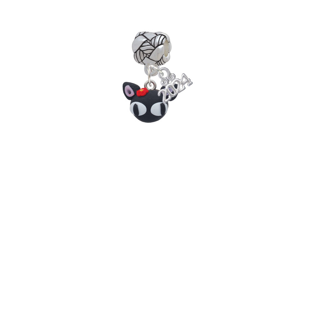 Delight Jewelry Fimo Clay Cute Kitty Woven Rope Charm Bead Dangle with Year 2024 Image 2
