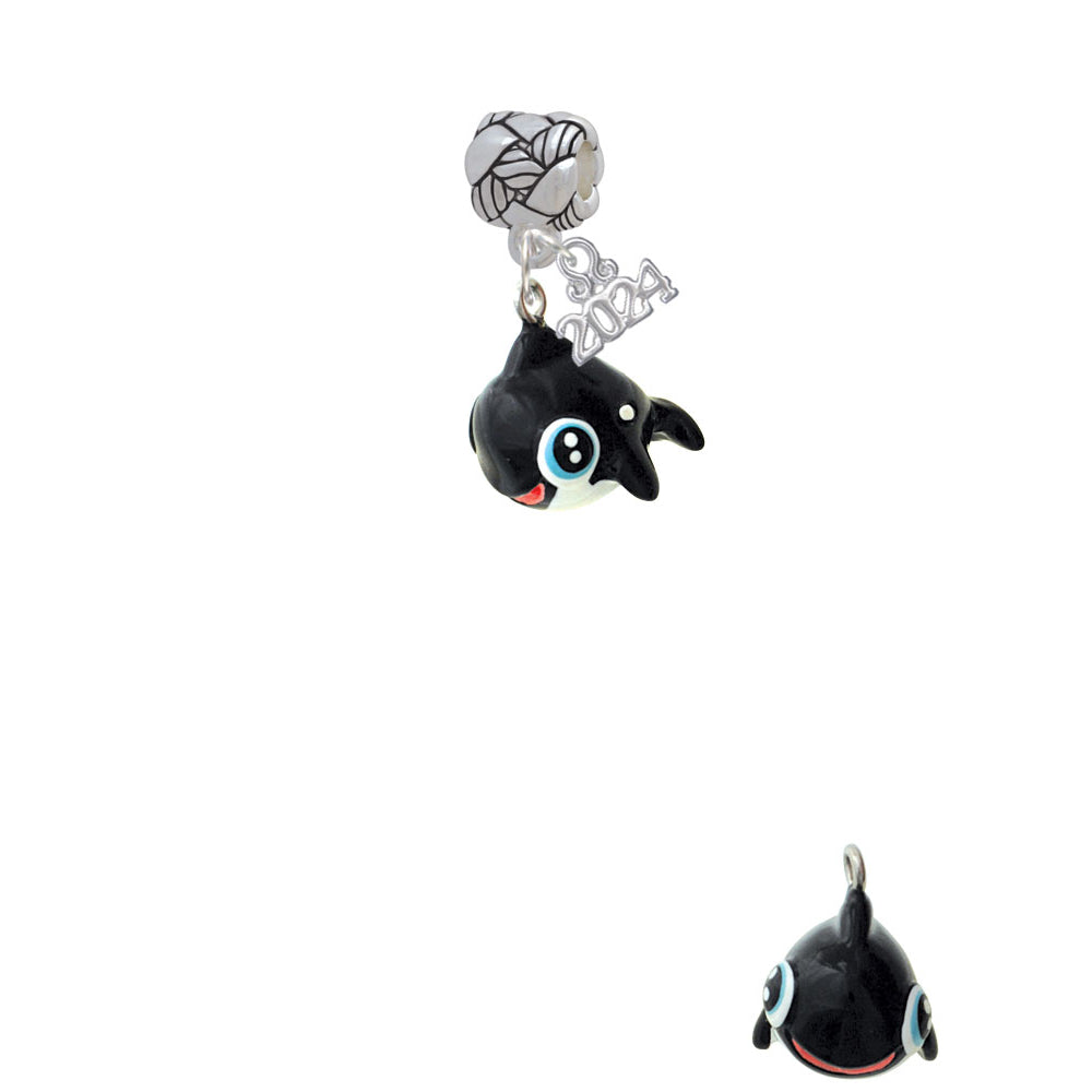 Delight Jewelry Resin Killer Whale Woven Rope Charm Bead Dangle with Year 2024 Image 2