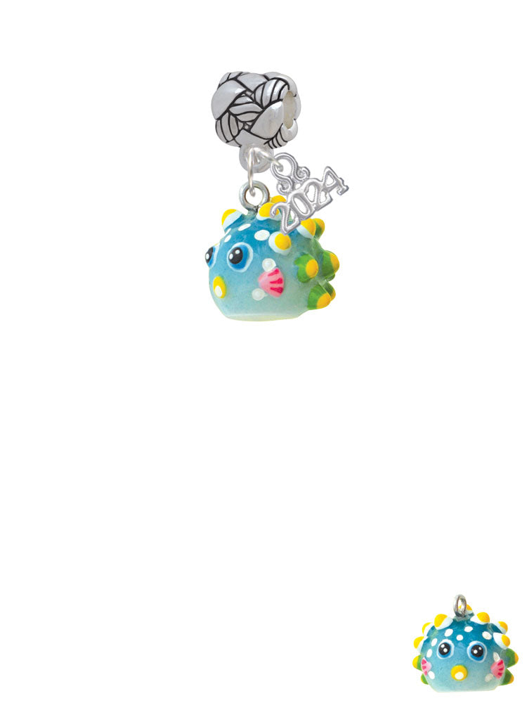 Delight Jewelry Resin Blowfish Woven Rope Charm Bead Dangle with Year 2024 Image 2