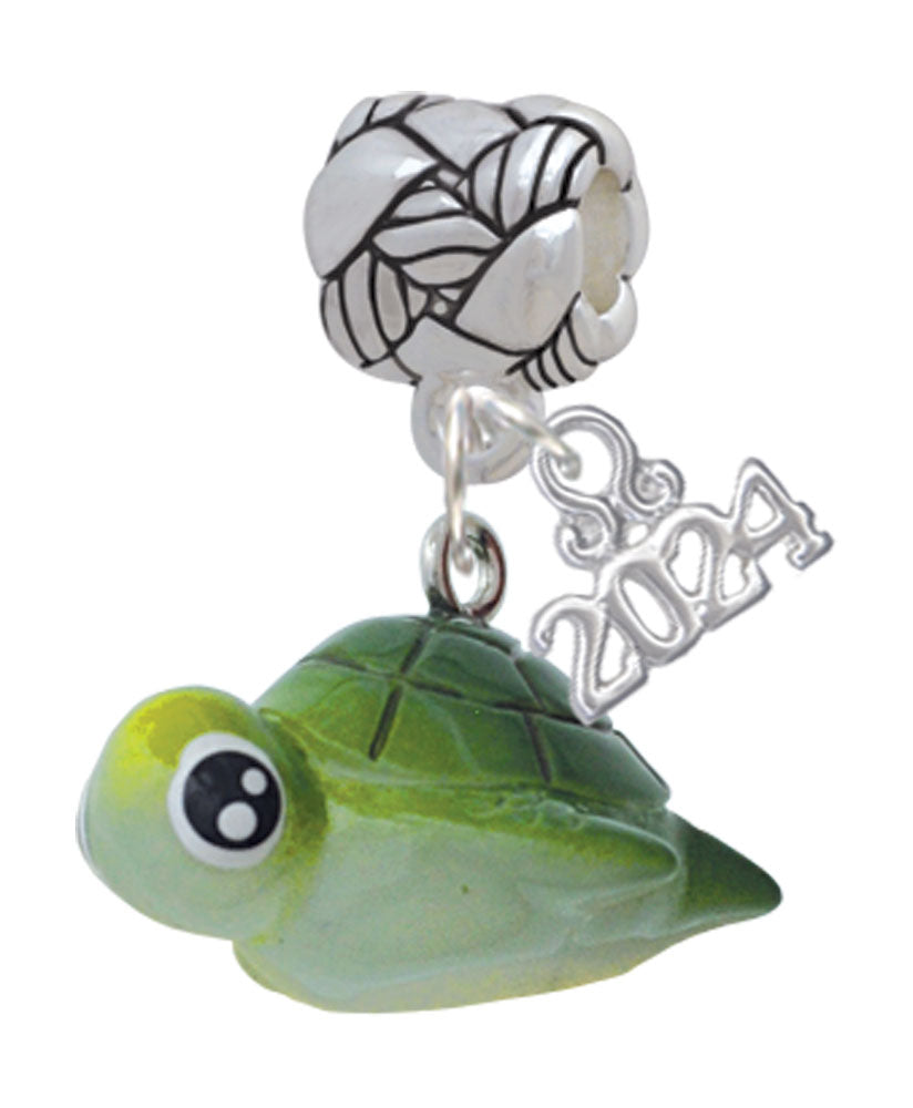 Delight Jewelry Resin Sea Turtle Woven Rope Charm Bead Dangle with Year 2024 Image 1
