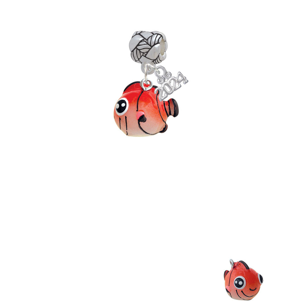 Delight Jewelry Resin Orange Fish Woven Rope Charm Bead Dangle with Year 2024 Image 2