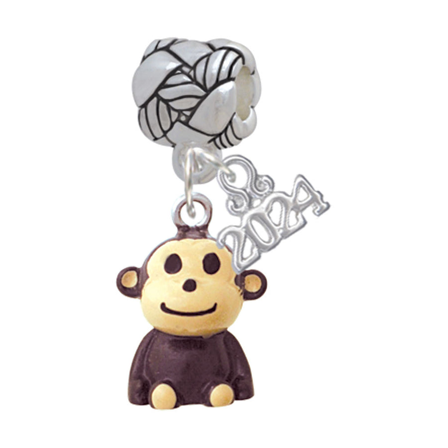 Delight Jewelry Resin Monkey Woven Rope Charm Bead Dangle with Year 2024 Image 1