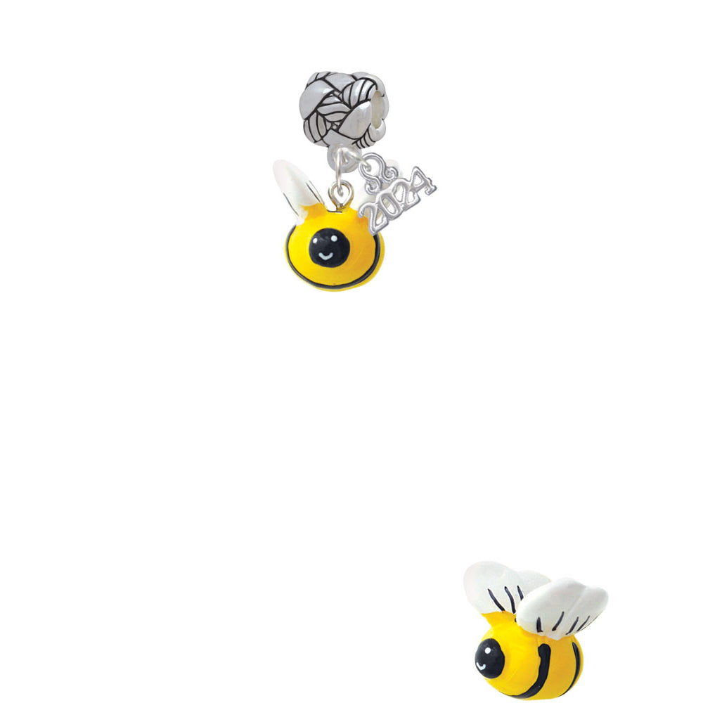 Delight Jewelry Resin Bumble Bee Woven Rope Charm Bead Dangle with Year 2024 Image 2