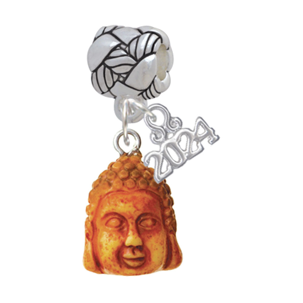 Delight Jewelry Resin Buddha Head Woven Rope Charm Bead Dangle with Year 2024 Image 1