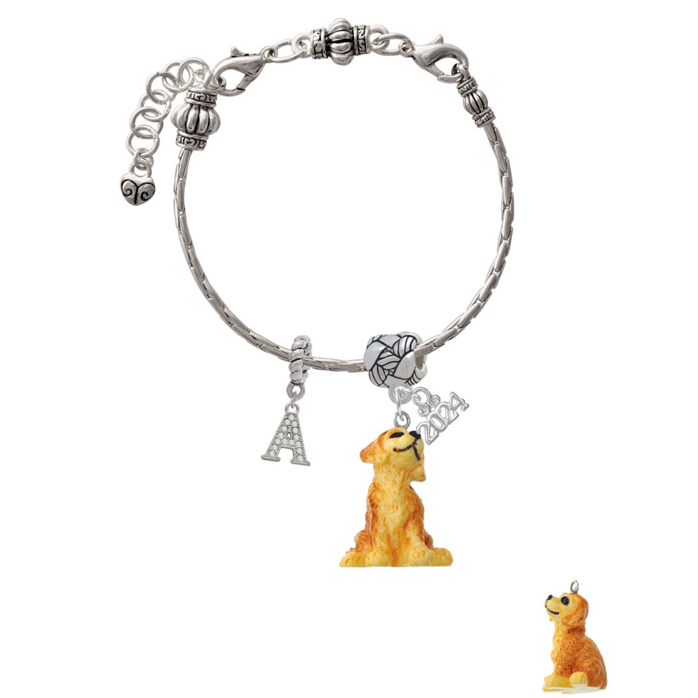 Delight Jewelry Resin Sitting Puppy Woven Rope Charm Bead Dangle with Year 2024 Image 3