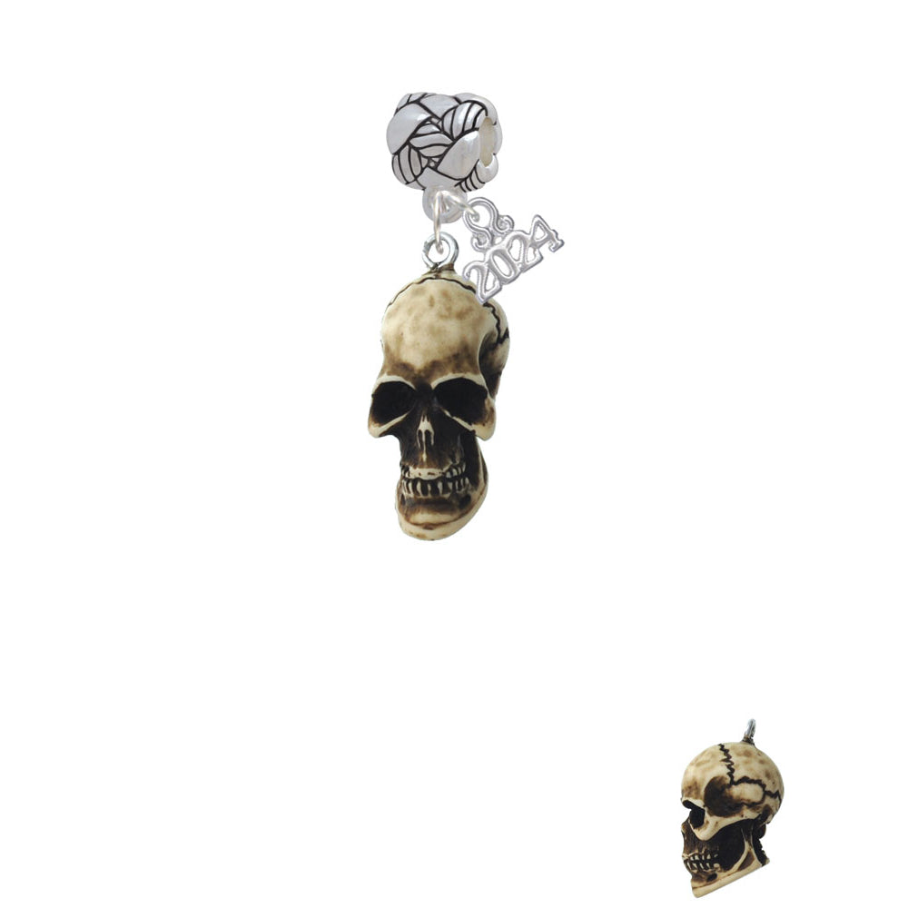 Delight Jewelry Resin Skull Woven Rope Charm Bead Dangle with Year 2024 Image 1