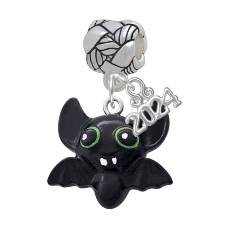 Delight Jewelry Resin Bat Buddy Woven Rope Charm Bead Dangle with Year 2024 Image 1
