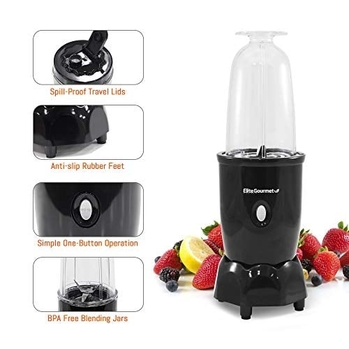 Elite Gourmet 17-pc. Personal Blender Black- Image 6