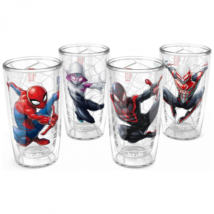 Spider-Man Web Swinging Collection 16oz Tervis Tumblers 4-Pack Image 1