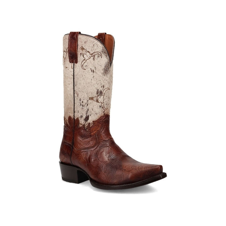 Dan Post Western Boots Mens Rodeo Leather Hair On Brown DP80516 Image 1