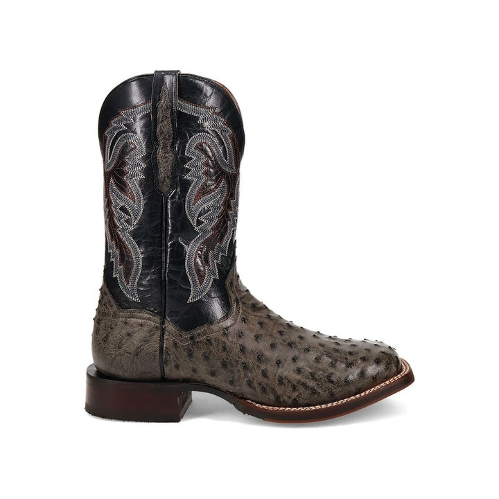 Dan Post Western Boots Mens Full Quill Ostrich Alamosa Gray DP5013 Image 2