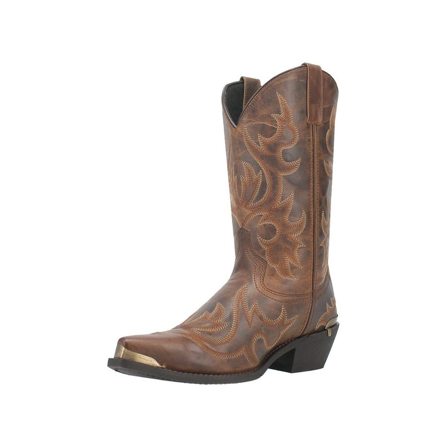 Laredo Western Boots Mens Jameson Snip Toe Rands 12" Shaft Tan 68549 Image 1