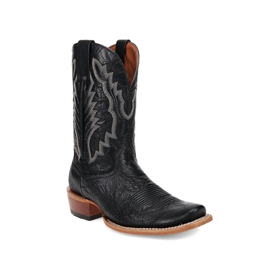 Dan Post Western Boots Mens Boerne Leather Square Toe Black DP5025 Image 1