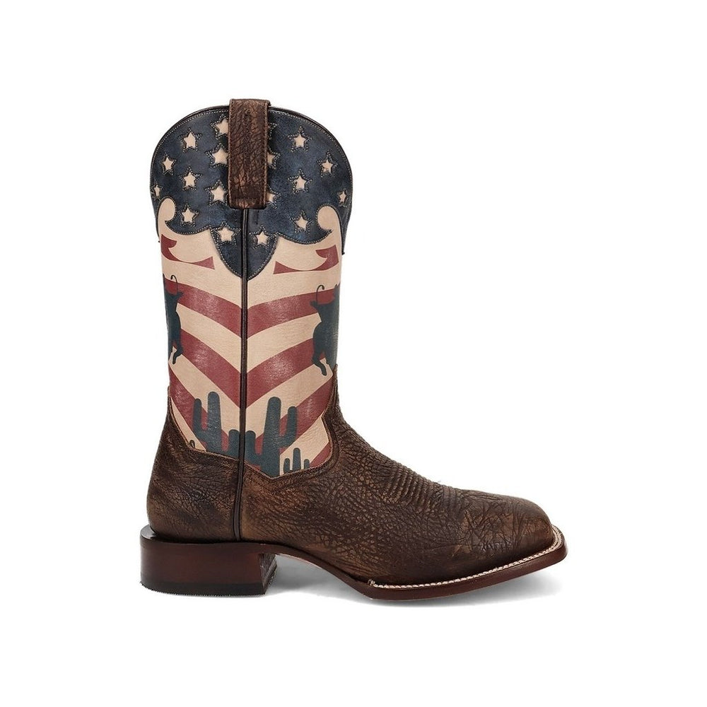 Dan Post Western Boots Mens Lane Bison Flag Leather Brown DP5035 Image 2