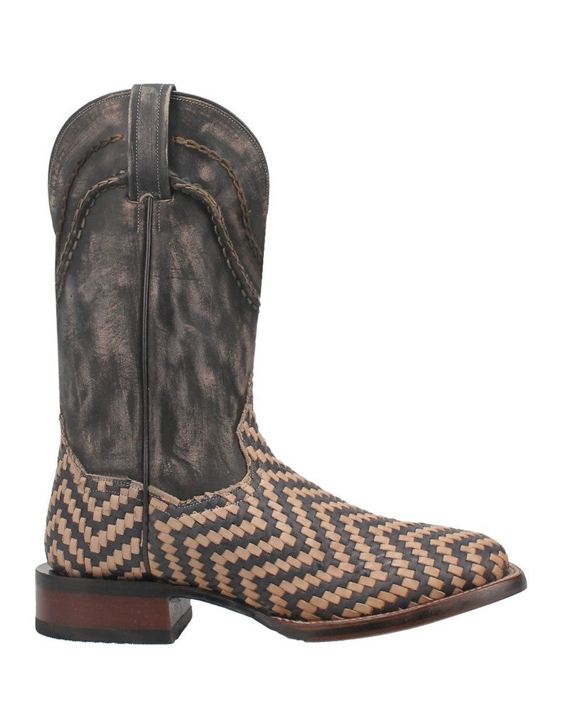 Dan Post Western Boots Mens Keaton Weave Square Toe Bone DP4927 Image 3