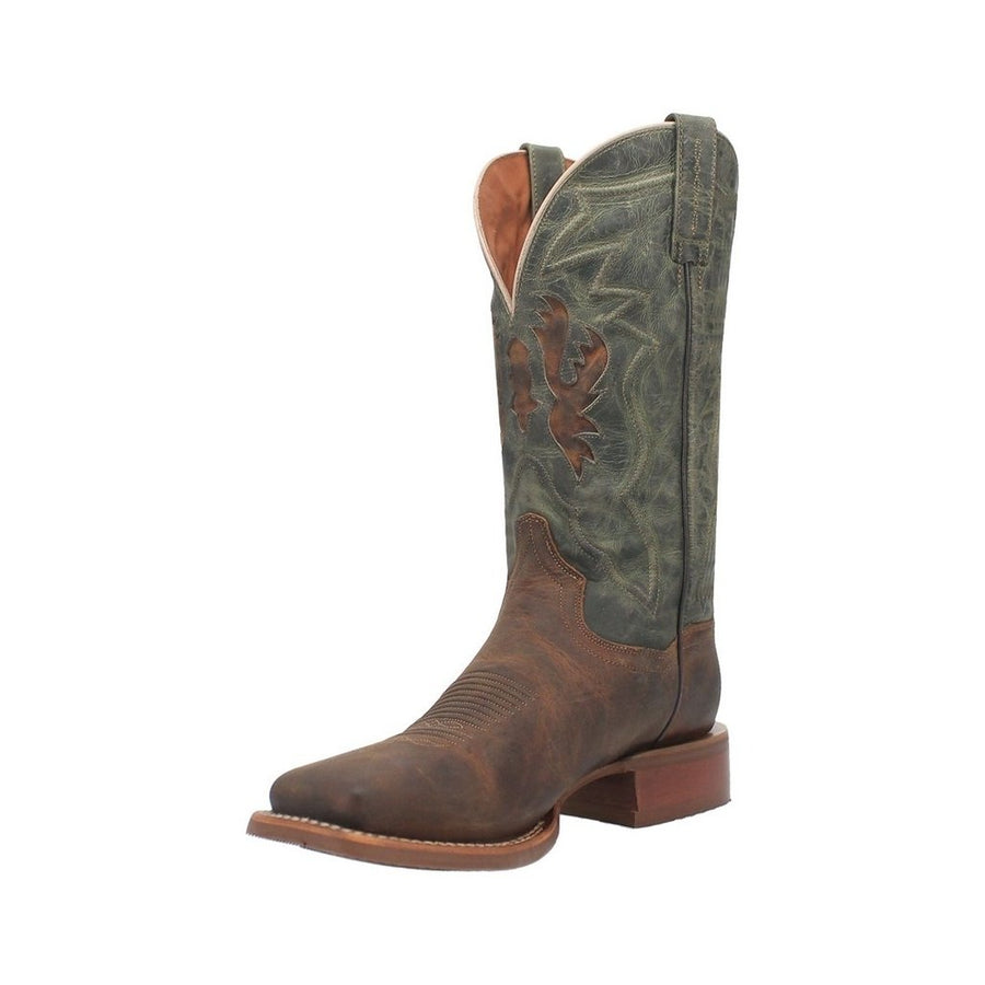 Dan Post Western Boots Mens Jacob Square Toe Tan Turquoise DP4949 Image 1