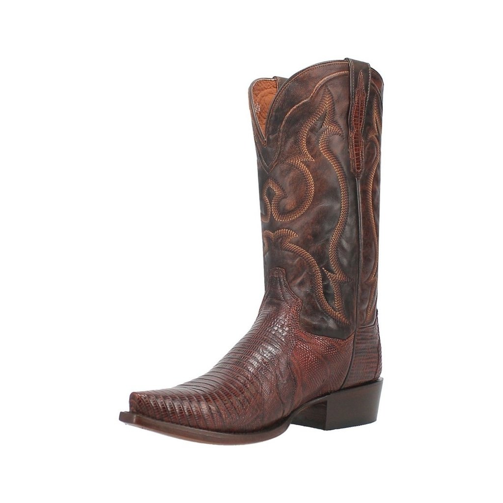 Dan Post Western Boots Mens Teju Liz Hearst Snip Toe Cognac DP3078 Image 1