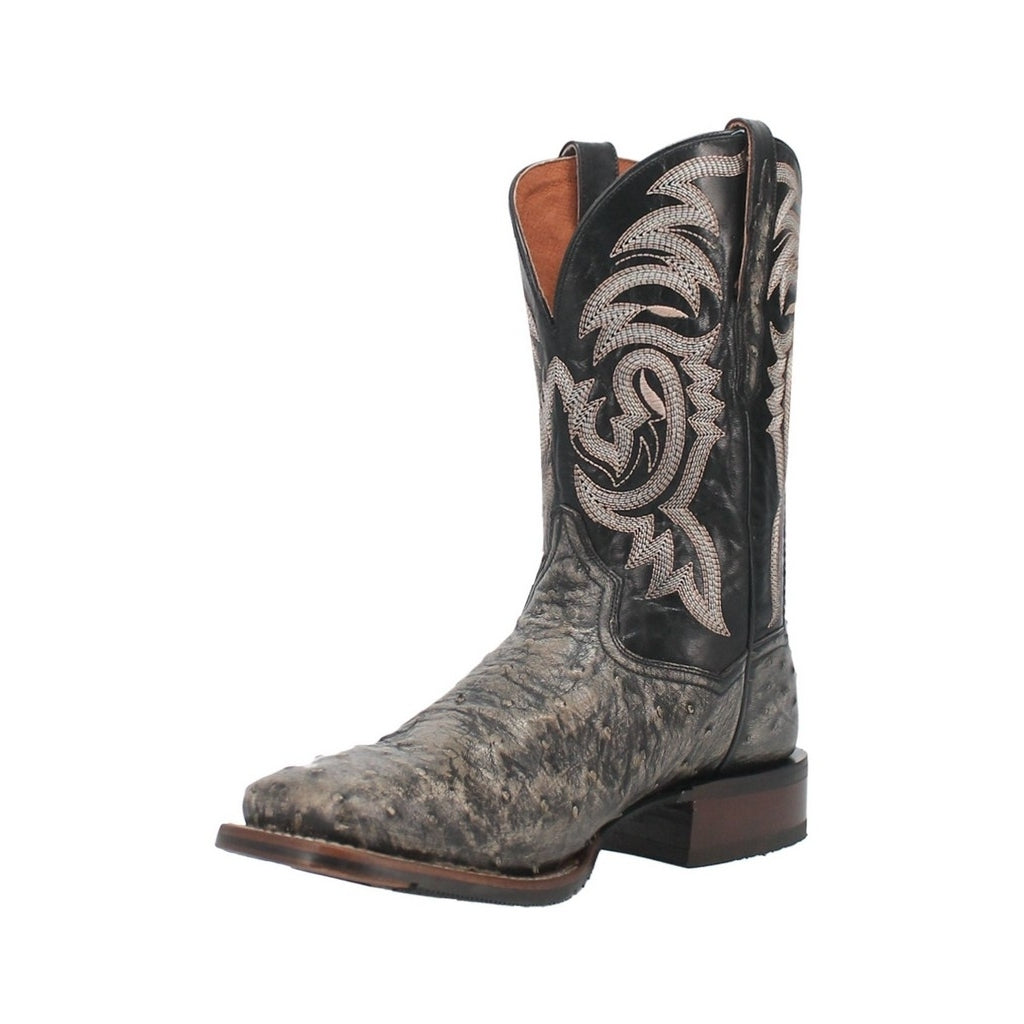 Dan Post Western Boots Mens Dillinger Full Quill Ostrich Black DP4198 Image 1