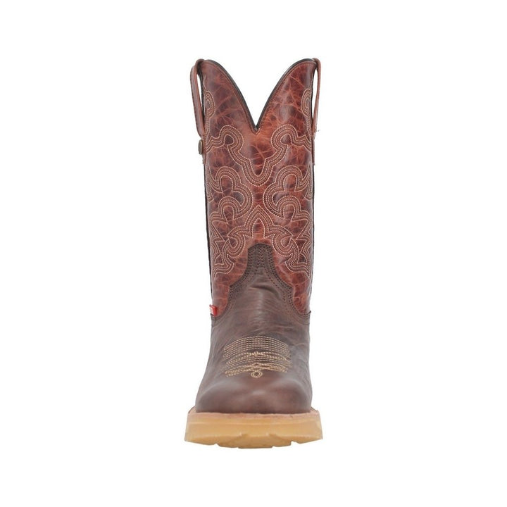 Dingo Western Boots Mens Big Horn Leather Round Toe Brown DI609 Image 2