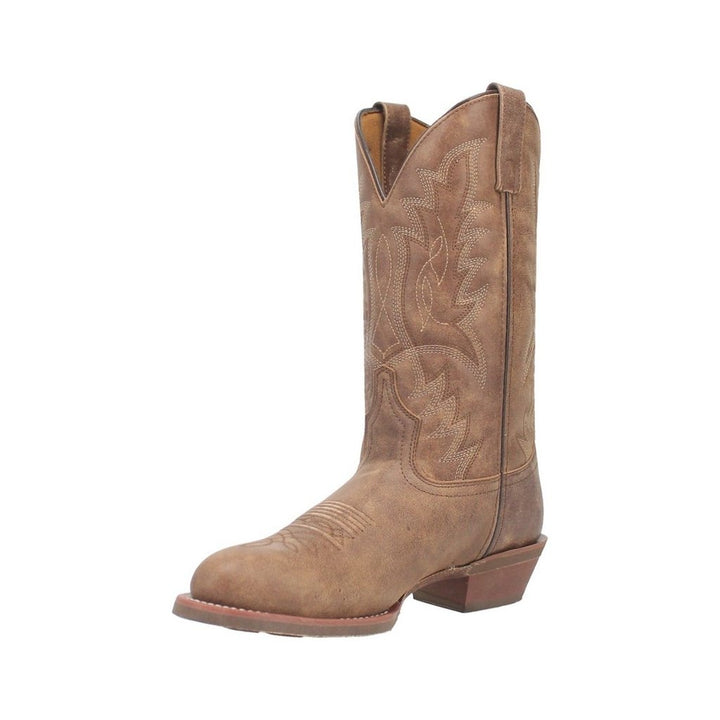 Laredo Western Boots Mens Weller Round Toe 12" Pull On Tan 68496 Image 1