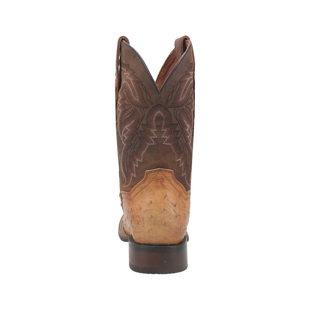 Dan Post Western Boots Mens 11" Alamosa Ostrich Sand Chocolate DP4184 Image 4