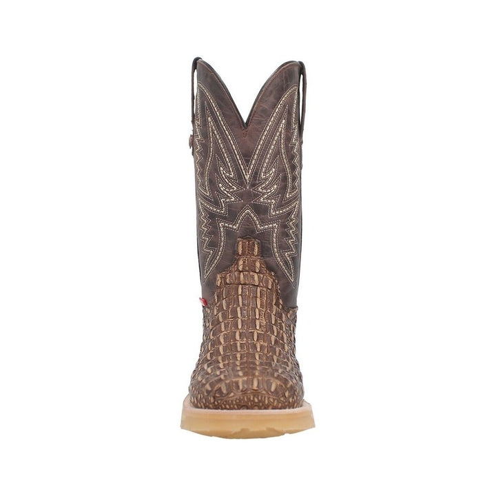 Dingo Western Boots Mens Death Valley Crocodile Round Toe Tan DI608 Image 2