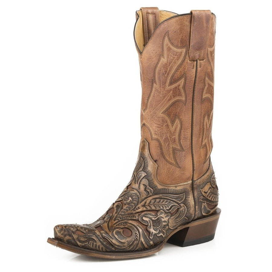 Stetson Western Boot Mens Handtool Brown 12-020-6162-3795 BR Image 1