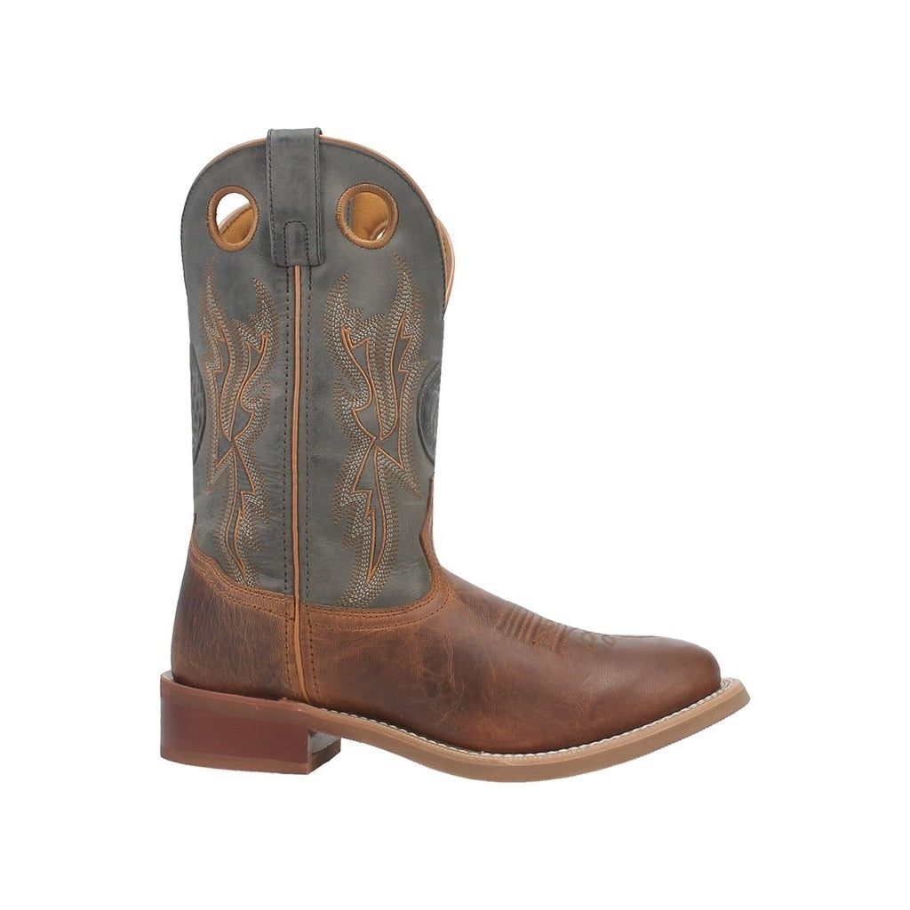 Laredo Western Boots Mens Dawson Round Toe Pull Holes Brown 7734 Image 3