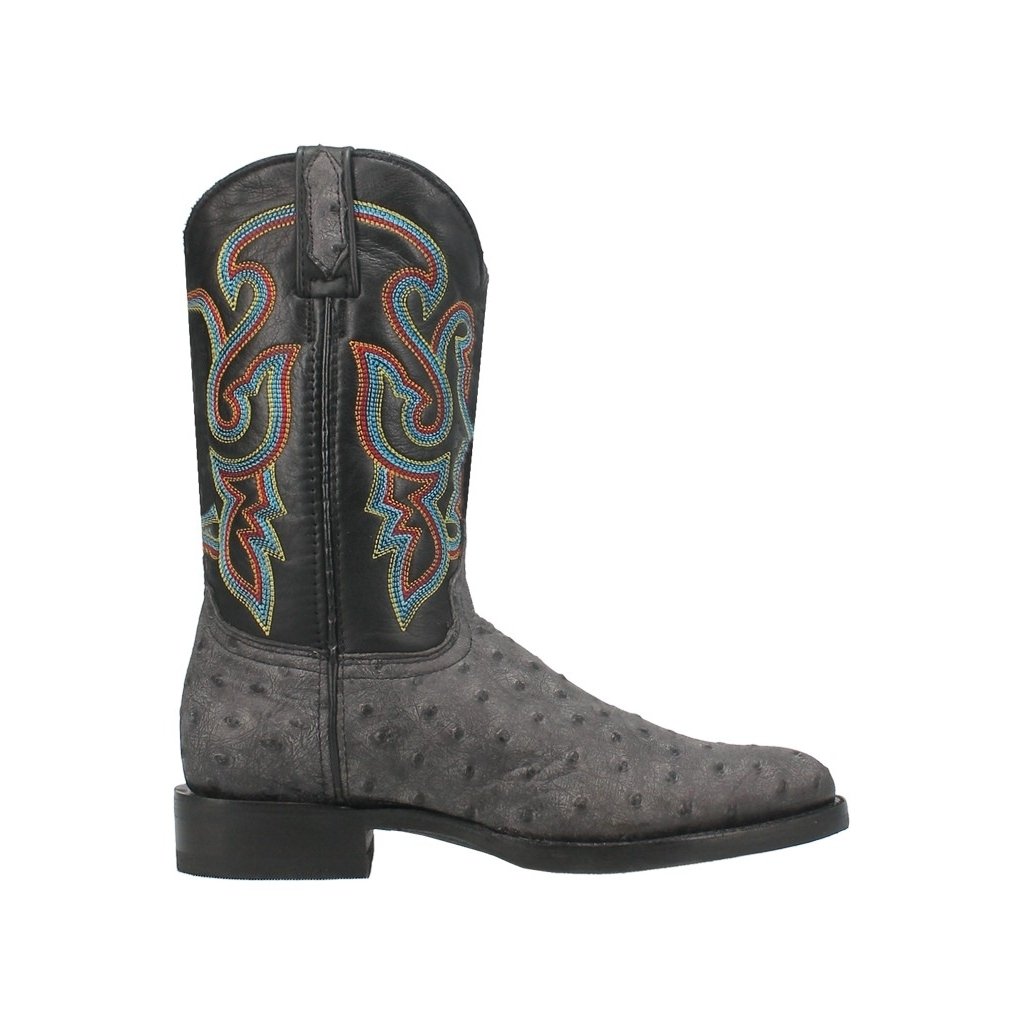 Dingo Western Boots Mens Ranger Ostrich Print Round Toe DI131 Image 3