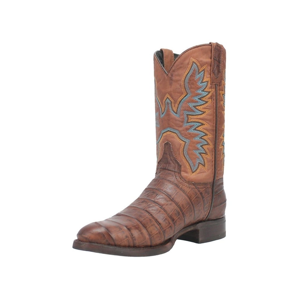 Dingo Western Boots Mens Trail Boss Crocodile Print Round Toe DI108 Image 7