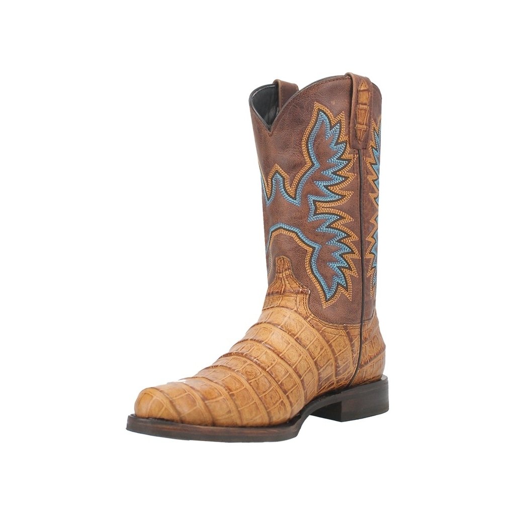 Dingo Western Boots Mens Trail Boss Crocodile Print Round Toe DI108 Image 1