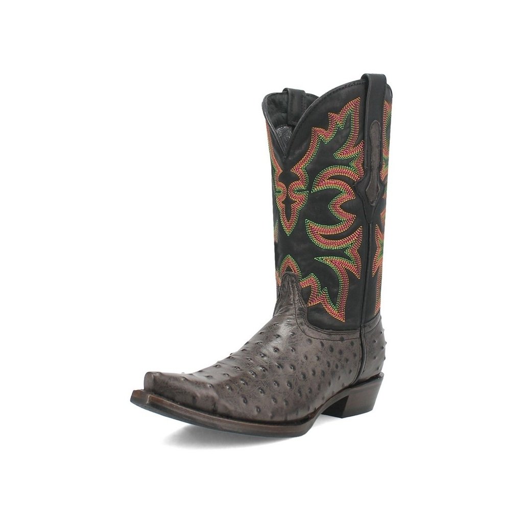 Dingo Western Boots Mens Outlaw Ostrich Print Snip Toe DI115 Image 7