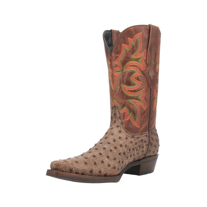 Dingo Western Boots Mens Outlaw Ostrich Print Snip Toe DI115 Image 9