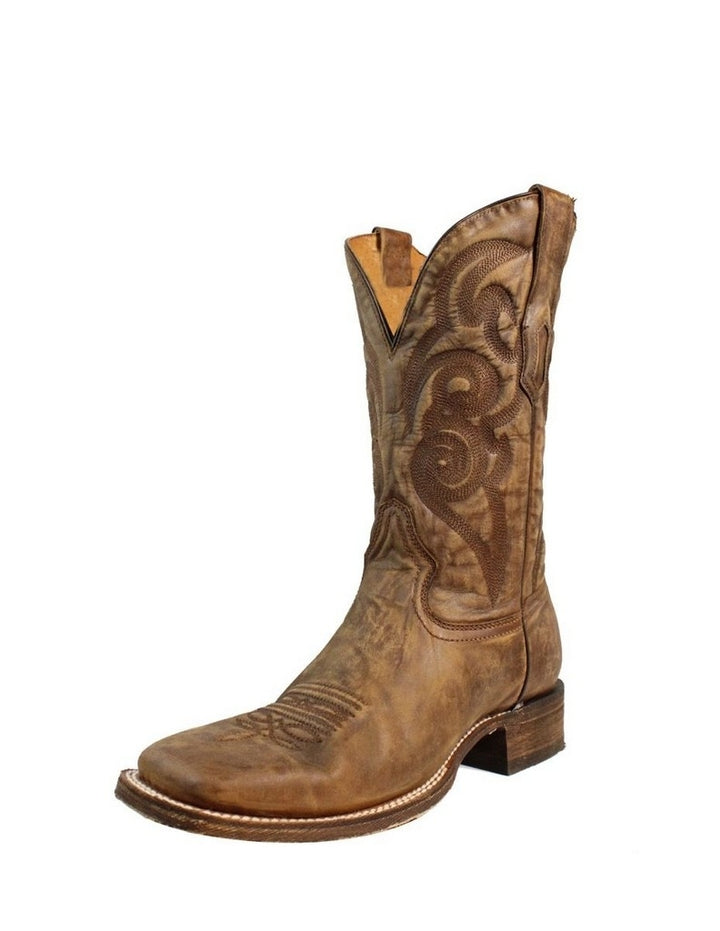 Corral Western Boots Mens Square Toe Block Heel Golden A3302 Image 1