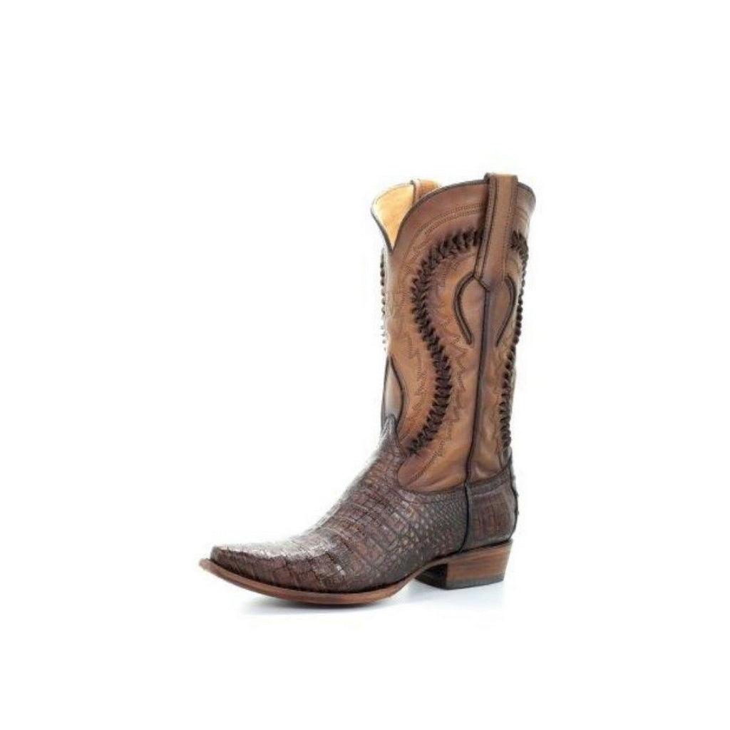 Corral Western Boots Mens Cowboy Caiman Vamp J Toe Cognac C3247 Image 1