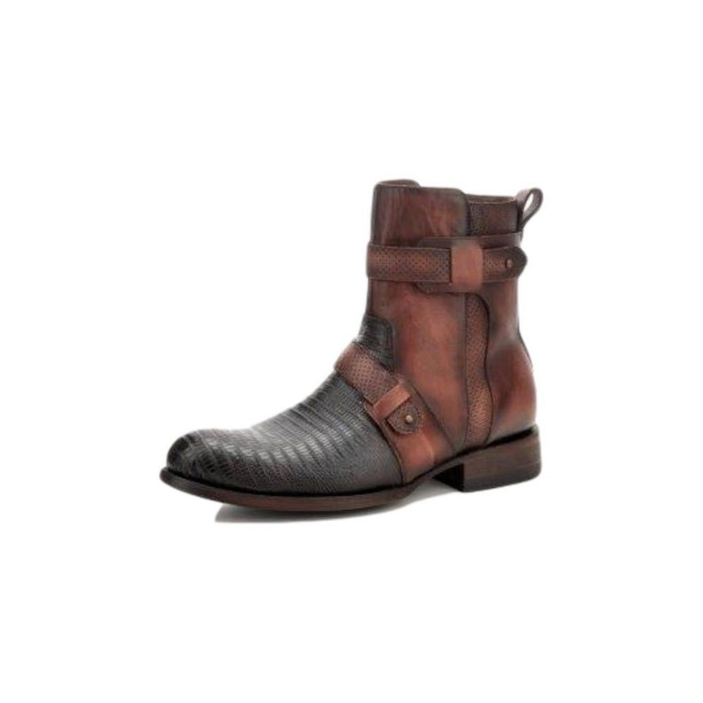 Corral Fashion Boots Mens Lizard Round Toe Ankle Brick C3330 Image 1