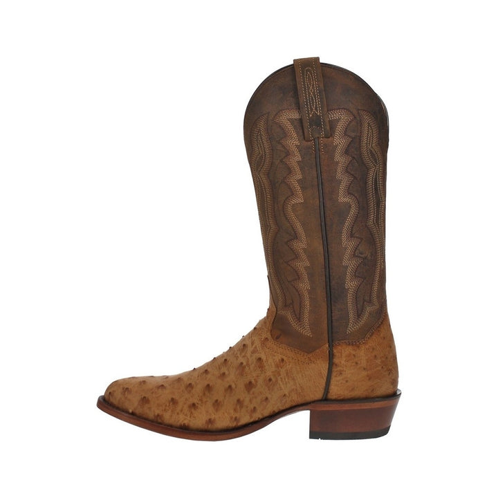 Dan Post Western Boots Mens Gehrig Ostrich Leather Saddle DP3077 Image 4