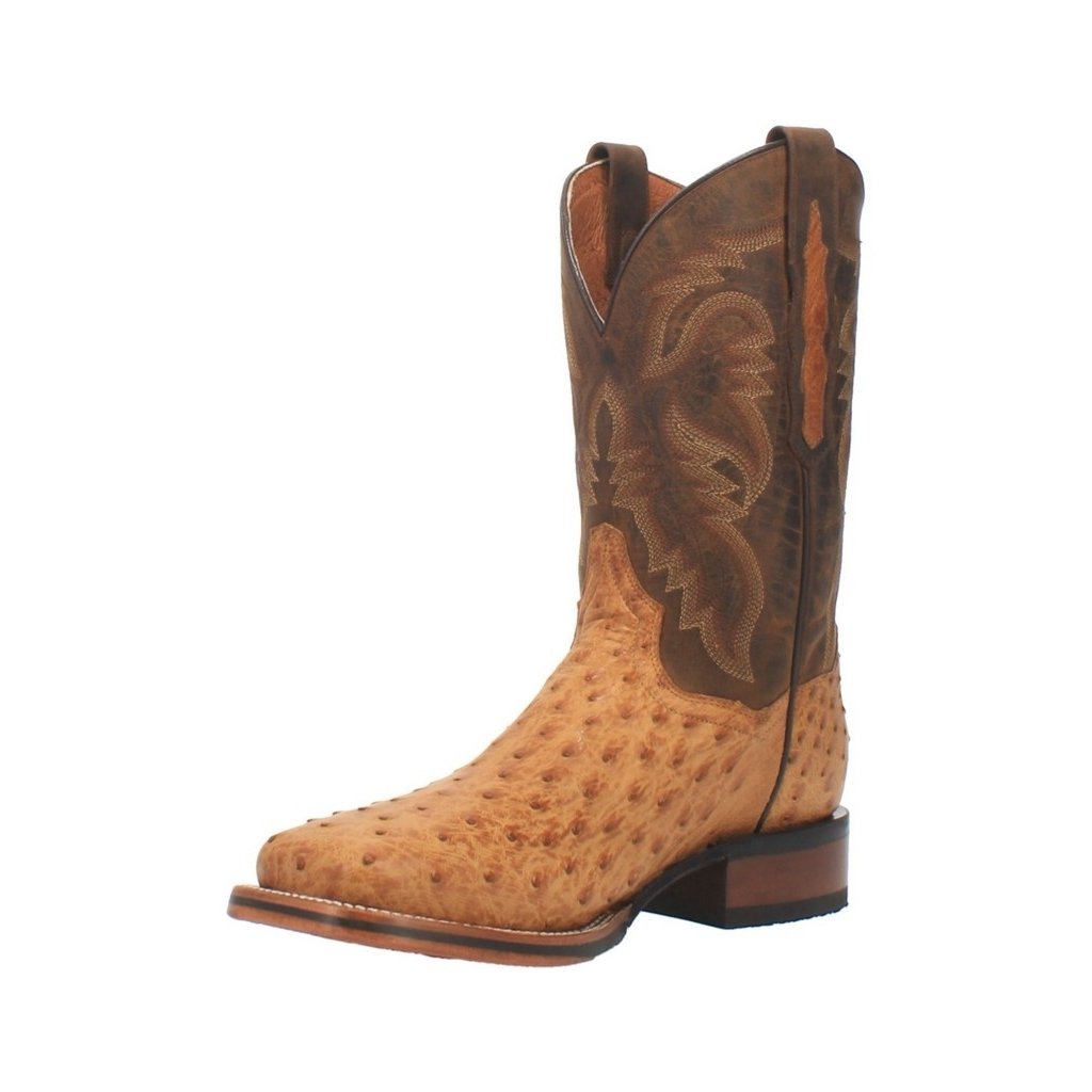 Dan Post Western Boots Mens Kershaw Full Quill Ostrich Saddle DP4951 Image 1