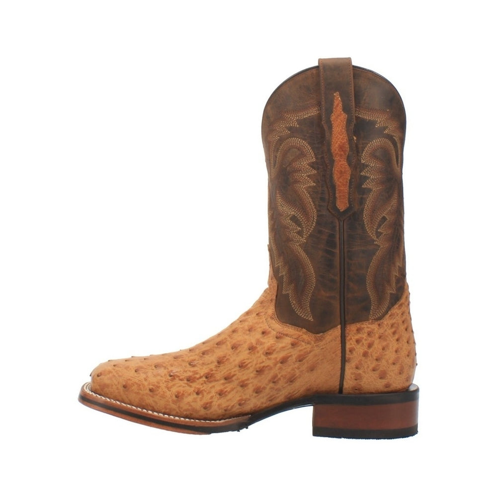 Dan Post Western Boots Mens Kershaw Full Quill Ostrich Saddle DP4951 Image 2