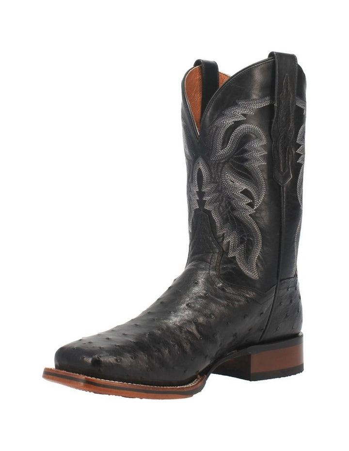 Dan Post Western Boots Mens 11" Alamosa Ostrich Black DP4873 Image 1