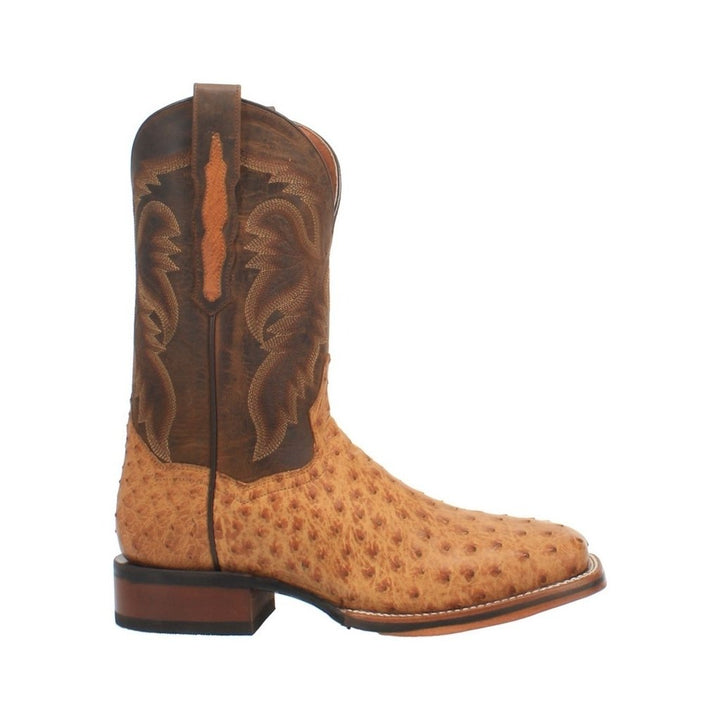 Dan Post Western Boots Mens Kershaw Full Quill Ostrich Saddle DP4951 Image 3