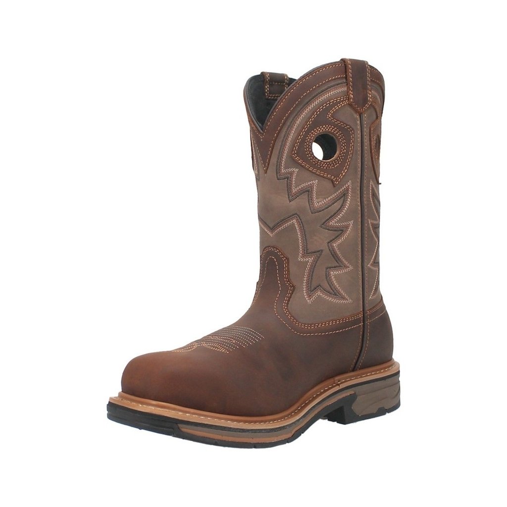 Dan Post Western Boots Mens 11" Pull On Square Toe Tan DP59456 Image 1